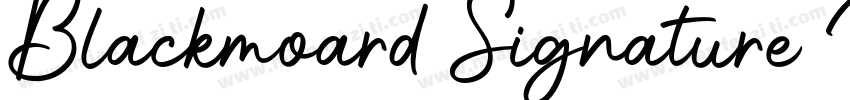 Blackmoard Signature Regular字体转换